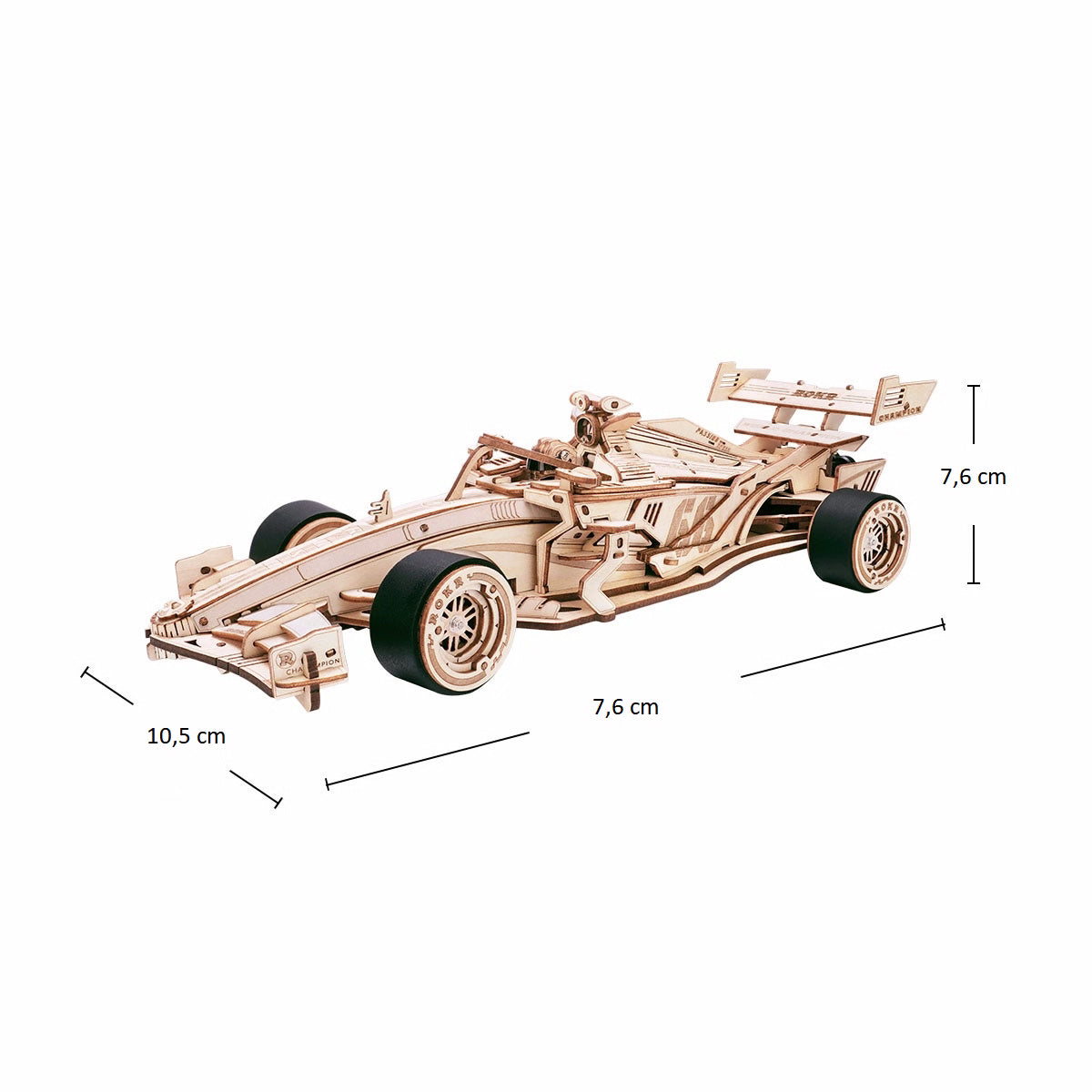 Drewniane Puzzle 3D - Samóchód Wyścigowy