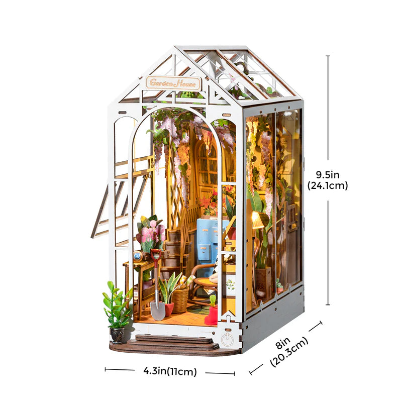 Drewniane Puzzle 3D - Book Nook - Garden