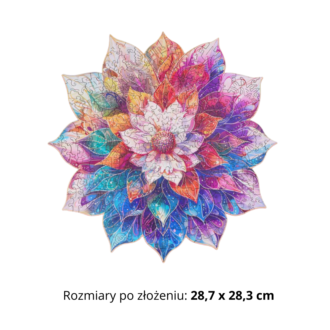 Kwiatowa Mandala Spokoju | PuzzlyWood