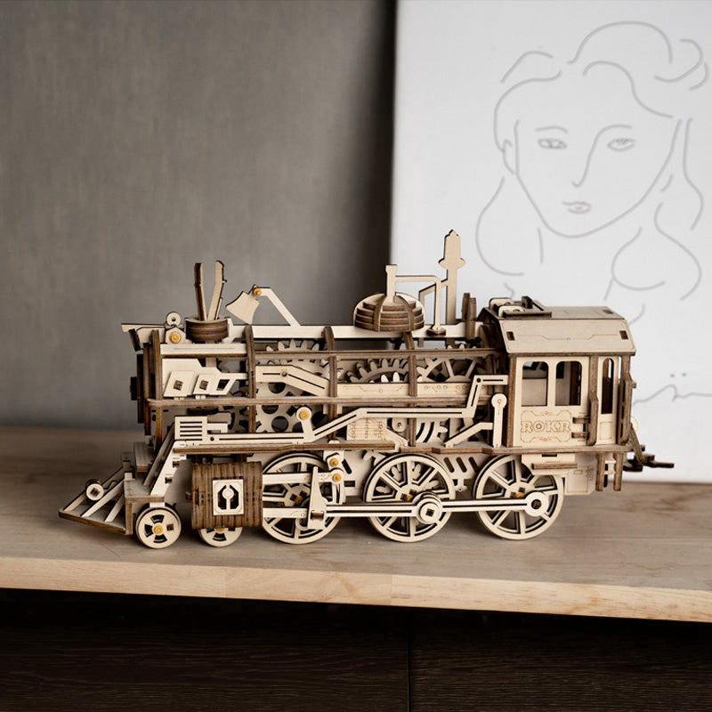 Drewniane Puzzle 3D - Lokomotywa