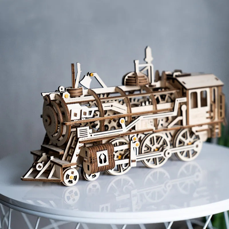 Drewniane Puzzle 3D - Lokomotywa