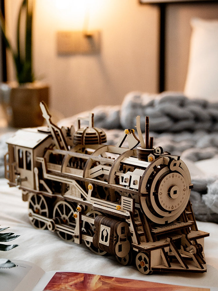 Drewniane Puzzle 3D - Lokomotywa