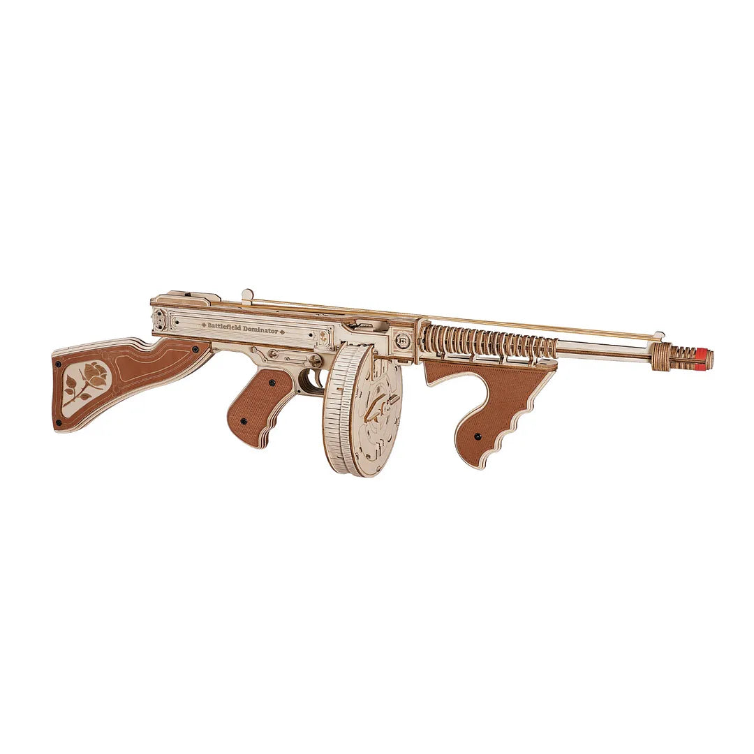 Drewniane Puzzle 3D - Pistolet maszynowy