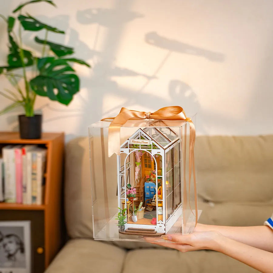 Drewniane Puzzle 3D - Book Nook - Garden