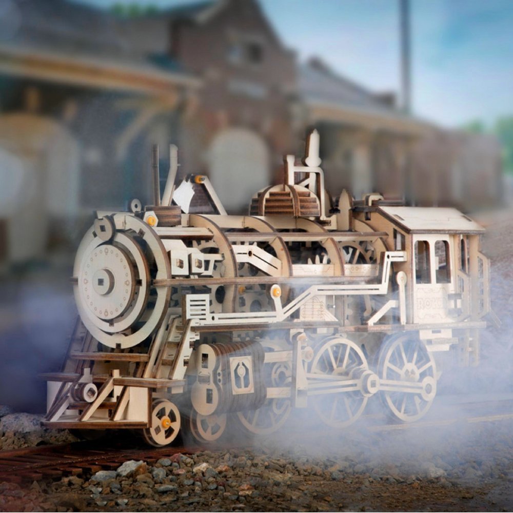 Drewniane Puzzle 3D - Lokomotywa