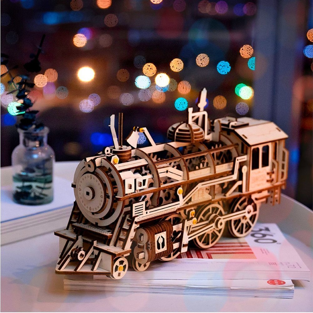 Drewniane Puzzle 3D - Lokomotywa
