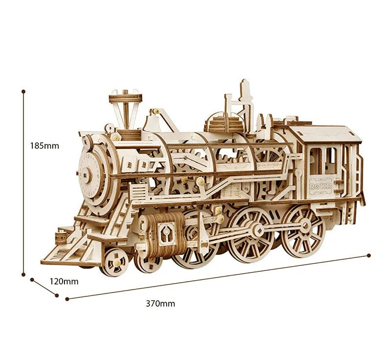 Drewniane Puzzle 3D - Lokomotywa