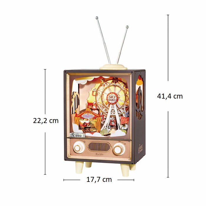 Drewniane Puzzle 3D - Pozytywka TV