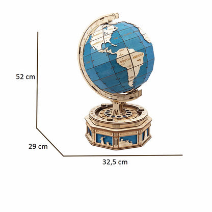 Drewniane Puzzle 3D - Globus