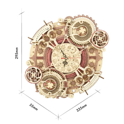 Drewniane Puzzle 3D - Zegar Zodiak