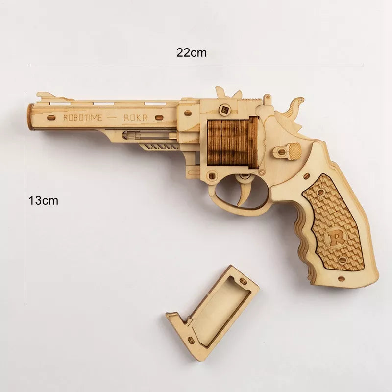 Drewnianie Puzzle 3D - Pistolet M60