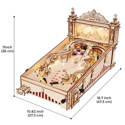 Drewniane Puzzle 3D - Maszyna Pinball Classic